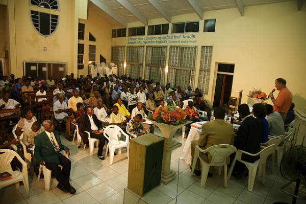 Alan meeting with Christian Scientists in Africa