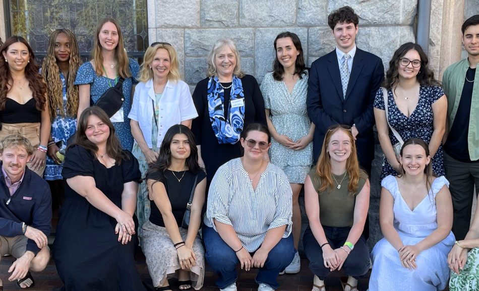 Albert Baker Fund scholarship recipients gathered at The Mother Church in Boston
